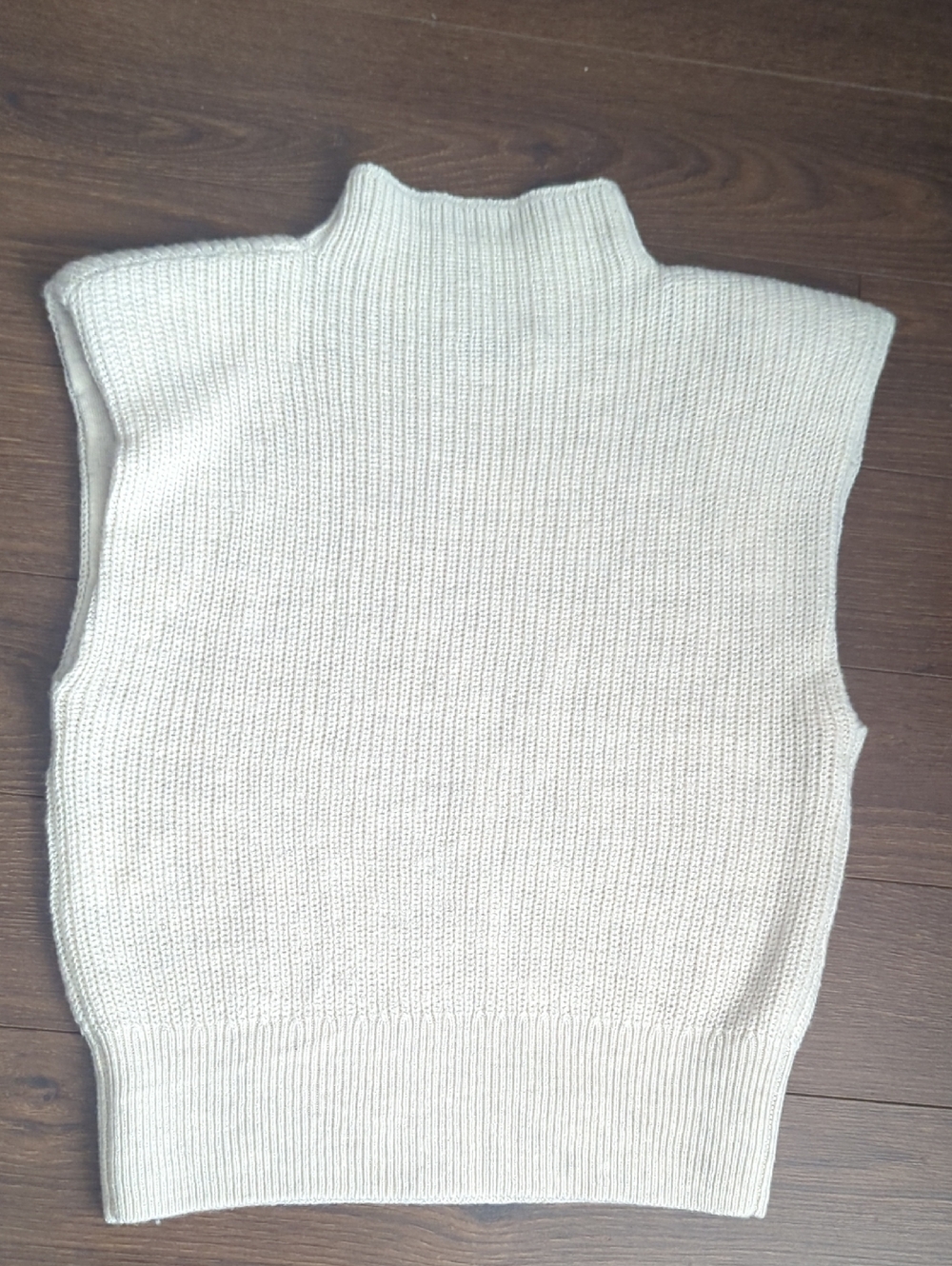 Babaton Hazlitt Cream Knit Sleeveless Mock Neck Sweater - Picture 5 of 10